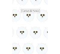 Carnet de Notes Chien Pompom fond blanc - 4"x6" - Ligné pointillés - 100 pages: Petit carnet pratique pour notes, listes et idées du quotidien