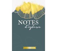 Carnet de Notes d’Église pour Chrétiens - Bleu Vert & Or Jaune |pour se souvenir du sermon et mettre en pratique le message de la prédication |