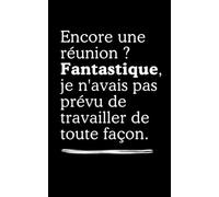 Carnet de notes "Encore une réunion ? Fantastique, je n'avais pas prévu de travailler de toute façon" :: idée cadeau pas cher pour collègue au bureau, carnet de notes humour