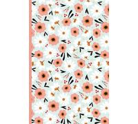Carnet de notes FLORAL : illustrations fleurs colorées sur fondclair I Idée cadeau I Journal au format 14x22cm - 80 pages à points recto-verso - Papier blanc matte