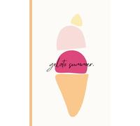 Carnet de notes GELATO SUMMER : illustration cornet de glace couleurs pastels I Idée cadeau I Journal au format 14x22cm - 80 pages à points recto-verso - Papier blanc matte
