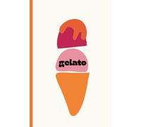 Carnet de notes GELATO SUMMER : illustration cornet de glace couleurs vives I Idée cadeau I Journal au format 14x22cm - 70 pages à lignes recto-verso - Papier blanc matte