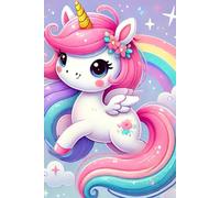 Carnet de Notes Licorne Magique | Cahier Enfant A5 | 100 Pages Lignées pour Écrire