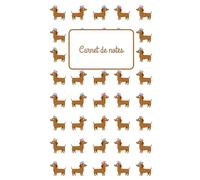 Carnet de notes ligné A5 style teckel - cahier de note 120 pages lignées - note book