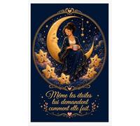 Carnet de Notes Ligné - Fête des Mères - Même les étoiles lui demandent comment elle fait.: 110 Pages Lignées - Cadeau Fête des Mères Original et Humoristique pour Maman - Format 6x9 Pouces