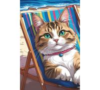 Carnet De Notes Personnel Chat: A5, 68 pages, 34 feuilles LIGNEES. Idéal comme journal intime ou un cadeau