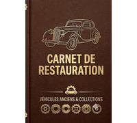Carnet de Restauration Voiture Ancienne: Le Journal de Bord Premium pour Suivre Votre Projet Mécanique | Suivi du Budget, Inventaire des Pièces, Notes Techniques et Emplacements Photos