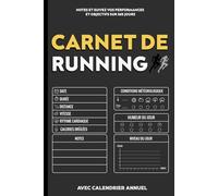 Carnet de Running & Journal d’Entraînement - Livre de Course à Pied Pour 365 Jours, Athlétisme & Agenda de Running pour Suivi des Performances
