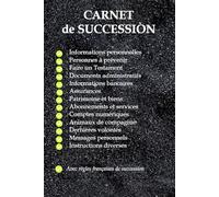CARNET DE SUCCESSION: Toutes vos informations importantes en un seul endroit : patrimoine, comptes, volontés et contacts essentiels