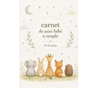 Carnet de Suivi Bébé 0 à 6 mois en Couleurs: Cahier à remplir petit format 6x9 pouces pour suivre sommeil, repas, allaitement et santé du nouveau-né | ... partout | 200 pages | Intérieur en Couleurs