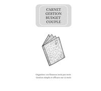 Carnet de suivi budget couple - Noir&Blanc: Organisez vos finances mois par mois - Gestion simple et efficace sur 12 mois