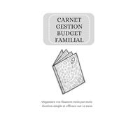 Carnet de suivi budget familial - Noir&Blanc: Organisez vos finances mois par mois - Gestion simple et efficace sur 12 mois