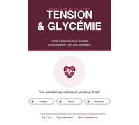 Carnet de Suivi Tension Artérielle et Glycémie: Automesure à domicile en gros caractères - Relevés tension, pouls et glycémie prêts à montrer au médecin - Plus d'un an de suivi