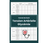 Carnet de Suivi Tension Artérielle Glycémie: Journal de Bord Complet pour Suivi Diabète et Hypertension, Relevé d’Automesure Tensionnelle, Le Pouls, Contrôle Glycémique et Médicaments