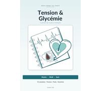 Carnet de Tension & Glycémie: Carnet de suivi à remplir sur 52 semaines | Tension artérielle, pouls & glycémie - matin, midi & soir | Avec valeurs de référence & plan de médicaments