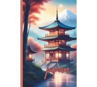 Carnet de voyage JAPON : illustrations style animé couleurs douces I Idée cadeau I Journal au format 14x22cm à emporter partout avec vous - 60 pages à points recto-verso - Papier blanc matte