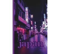 Carnet de voyage JAPON : illustrations style néon couleurs éclatantes I Idée cadeau I Journal au format 14x22cm à emporter partout avec vous - 60 pages à points recto-verso - Papier blanc matte