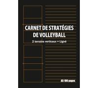 Carnet d'Entraînement et de Stratégie Volleyball Page gauche : 2 terrains verticaux - Page droite : Ligné: A5, 100 pages - Analyse des enchaînements & Changements de rotation