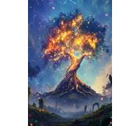 Carnet Étoilé - L’Arbre de Lumière (Journal ligné 6×9): 120 pages - Papier crème - Idéal pour notes, journaling, cadeaux