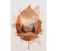 Carnet Feuille d’Automne: A5, Couverture Souple, 240 Pages Blanches, Brillant