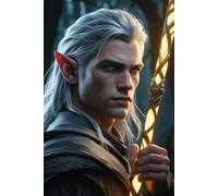 Carnet Grimoire de l’Elfe Mage: Carnet magique de 120 pages lignées pour écrire vos pensées, incantations, aventures fantastiques, journaux de quêtes ... rêveurs et passionnés de fantasy, de magie