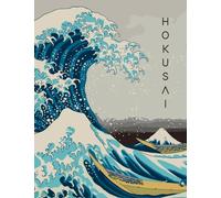 Carnet ligné de format moyen de 17x22 cm avec illustration japonaise de la vague de Kanagawa par Hokusai: 96 pages - 48 feuilles