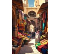 Carnet Souk Oriental Coloré: Cahier Ligné pour Écriture et Notes | Carnet Islamique Inspiré de l'Art Arabe | Journal de Ramadan, Douas, Études Coraniques, Idées et Gratitude (Mohammed Hasan)