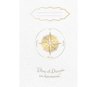 Carnet spirituel BARAKA pour femme musulmane: Couverture rigide premium 15,24×22,86 cm - petits carreaux - prière, du‘a, tafsîr, gratitude, ... écriture confortable, effet cuir blanc & doré