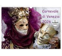 Carnevale di Venezia 2026 (Wandkalender 2026 DIN A3 quer), CALVENDO Monatskalender: Karneval in Venedig