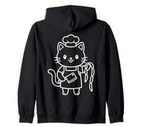 Carnicero Kawaii Gato Carnicería Preparación de la Carne Sudadera con Capucha
