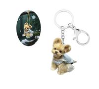 Carniee Llavero Perro Acrílico Osito Perro Llavero Divertido Colgante Animales Colgantes de Dibujos Animados para Amantes de Perros Familiares Seres Queridos y Amigos Regalos Ideales Multicolor C