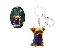 Carniee Llavero Perro Acrílico Osito Perro Llavero Divertido Colgante Animales Colgantes de Dibujos Animados para Amantes de Perros Familiares Seres Queridos y Amigos Regalos Ideales Multicolor D