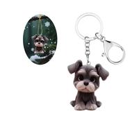 Carniee Llavero Perro Acrílico Osito Perro Llavero Divertido Colgante Animales Colgantes de Dibujos Animados para Amantes de Perros Familiares Seres Queridos y Amigos Regalos Ideales Multicolor A