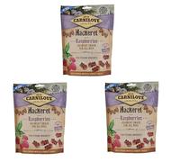 Carnilove Caballa Crujiente con Frambuesas | Paquete Triple | 3 x 200 g | Snack para Perros | con Carne Fresca | Sin Cereales ni Patatas | con Ácidos Grasos Omega-3
