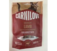 Carnilove Crunchy Lamb, aperitivos crujientes para gatos con moras para adultos y gatos, sin cereales, 50 g