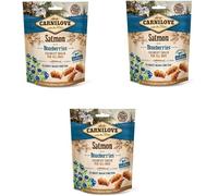 Carnilove Crunchy Snack Salmón con Arándanos | Paquete Triple | 3 x 200 g | Snack con Salmón y Arándanos para Perros | Arándano como Fuente Natural de antioxidantes
