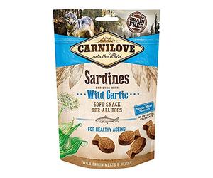 Carnilove Crunchy Snack Sardines & Wild Garlic, Premios para Perro, 200 gr