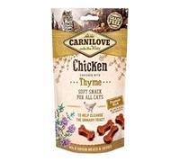 Carnilove Semi-Moist Chicken enriquecido con tomillo | 50 g | Snack blando para gatos | Puede contribuir a la limpieza de las vías urinarias | Sin patatas ni cereales