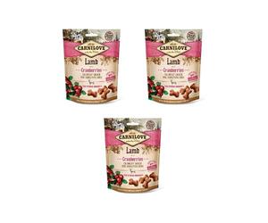 Carnilove Snack Crujiente Cordero con Arándanos | Paquete Triple | 3 x 200 g | Snack con Cordero y Arándanos para Perros | Arándanos como Fuente Natural de antioxidantes