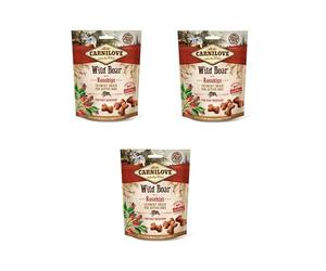 Carnilove Snack Crujiente Jabalí con Escaramujo | Paquete Triple | 3 x 200 g | Snack de jabalí y escaramujo para Perros | Especialmente para Perros Activos | Sin adición de azúcar