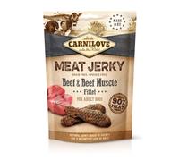 Carnilove Snack Perros Filetes Jerky Snack Ternera y Res 100 g
