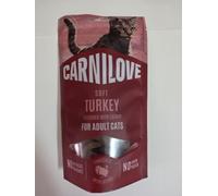 Carnilove Soft Turkey - Bocadillos para gatos adultos enriquecidos con Catnip, sin cereales, 50 g