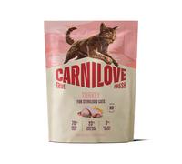 CARNILOVE TRUE FRESH Pavo seco para gatos adultos esterilizados de todas las razas, 400 g