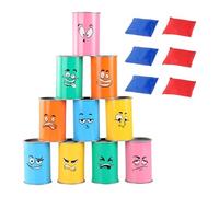 Carnival Can Toss Game - Juego de objetivos con luz LED, kit de juego portátil para lanzar al aire libre, equipo duradero para actividades en la playa y el césped del patio trasero | Divertido desafío