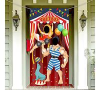 Carnival Circus Party Decoration Carnival Photo Door Banner Backdrop Props, Large Fabric Photo Door Banner para Carnival Circus Party Decor Carnival Game Supplies (Hércules)