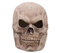 Carnival Toys 781 Máscara Calavera con Mandíbula Mobile, Beige, talla única