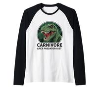 Carnivore Apex Predator Diet Meat Eater Seguidor de nutrición Camiseta Manga Raglan