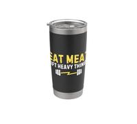 Carnivore Diet Eat Meat Lift Heavy Things Meat Lover Vintage Vaso térmico de acero inoxidable de doble pared