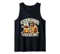 Carnívoro Desde el Primer día Carnívoro Dieta de nutrición del Hombre de Las cavernas Camiseta sin Mangas