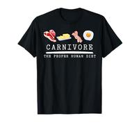 Carnívoro La Dieta Humana Adecuada Huevos De Tocino De Mantequilla De Carne Camiseta
